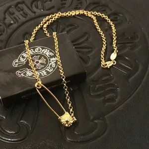 chrome hearts paperclip necklace